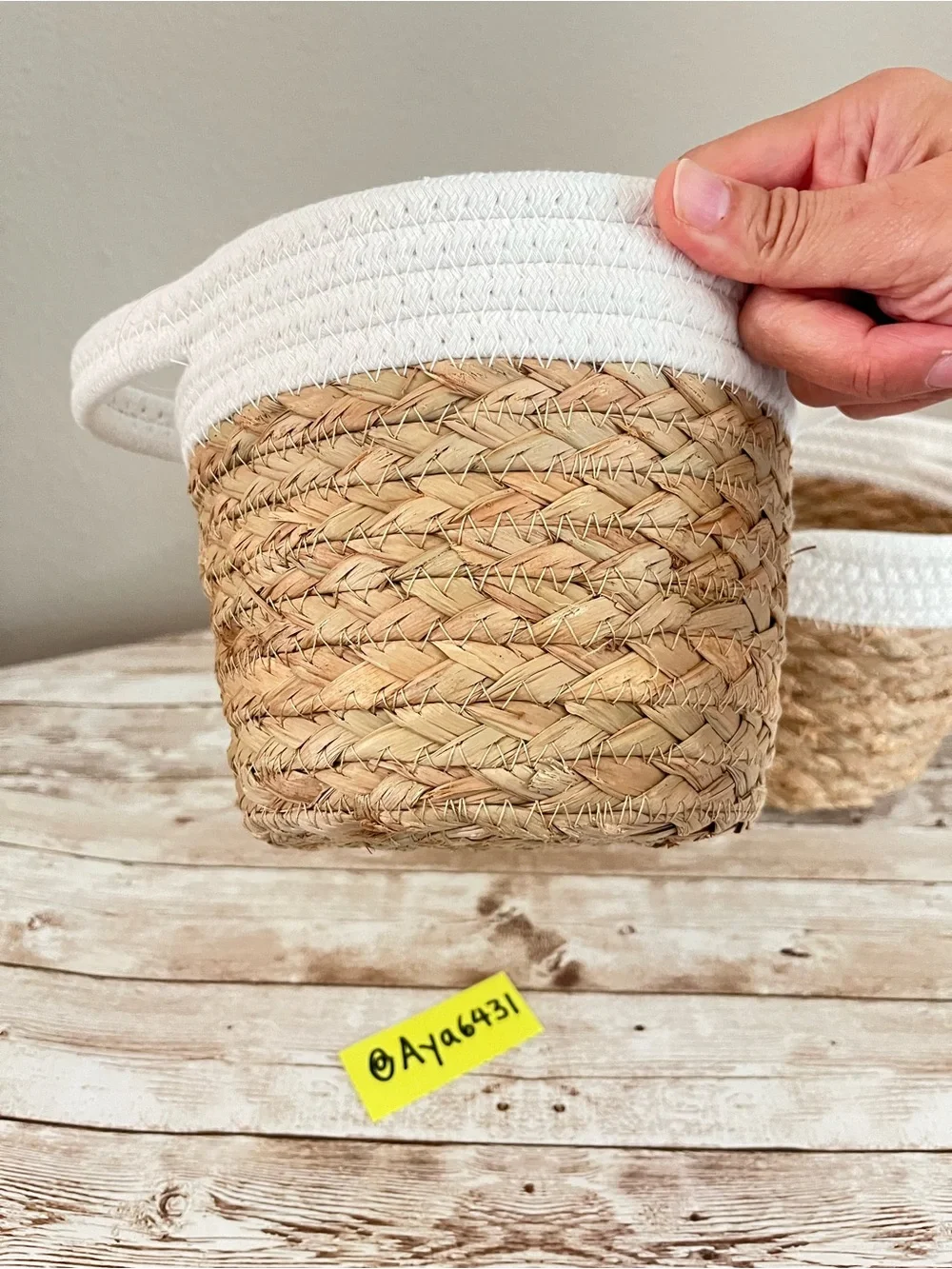 Target Bullseye Rope and Woven Basket Tall Set of 2🌸